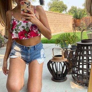 Floral Print Crop Top